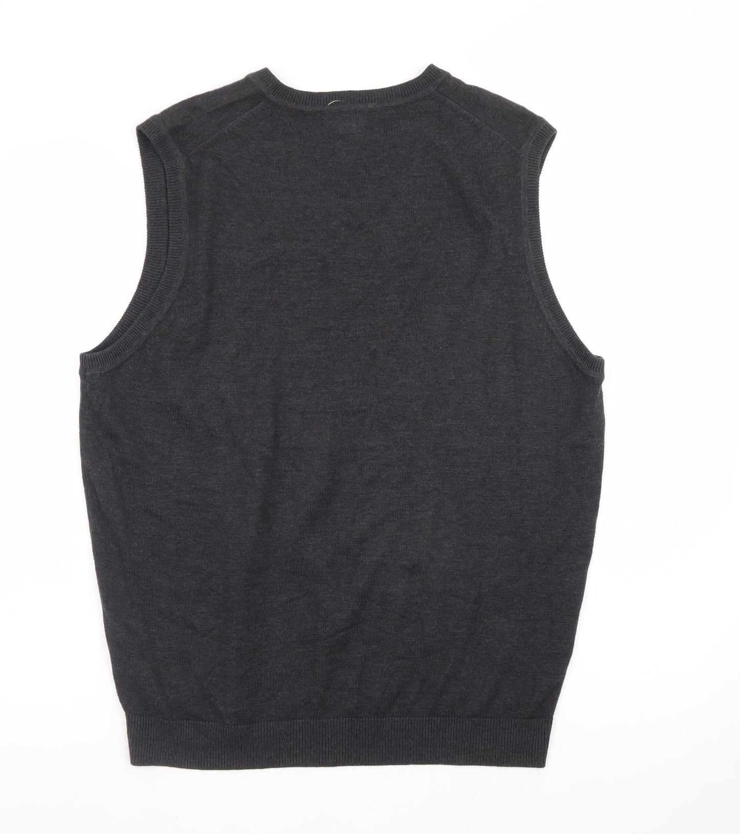 Van Heusen Men’s Black V-Neck Sleeveless Knit Vest M
