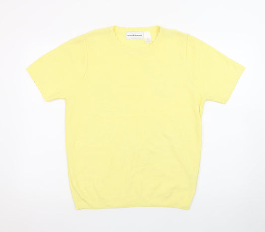 Alfred Dunner Women's Yellow Short Sleeve Knit Pullover Jumper Size S