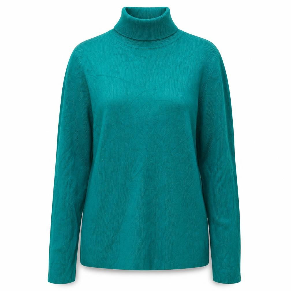 Chico's Women's Green Roll Neck Long Sleeve Knit Jumper M