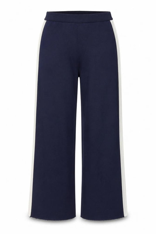 Marks and Spencer Womens Blue Wide-Leg Knit Sweatpants M