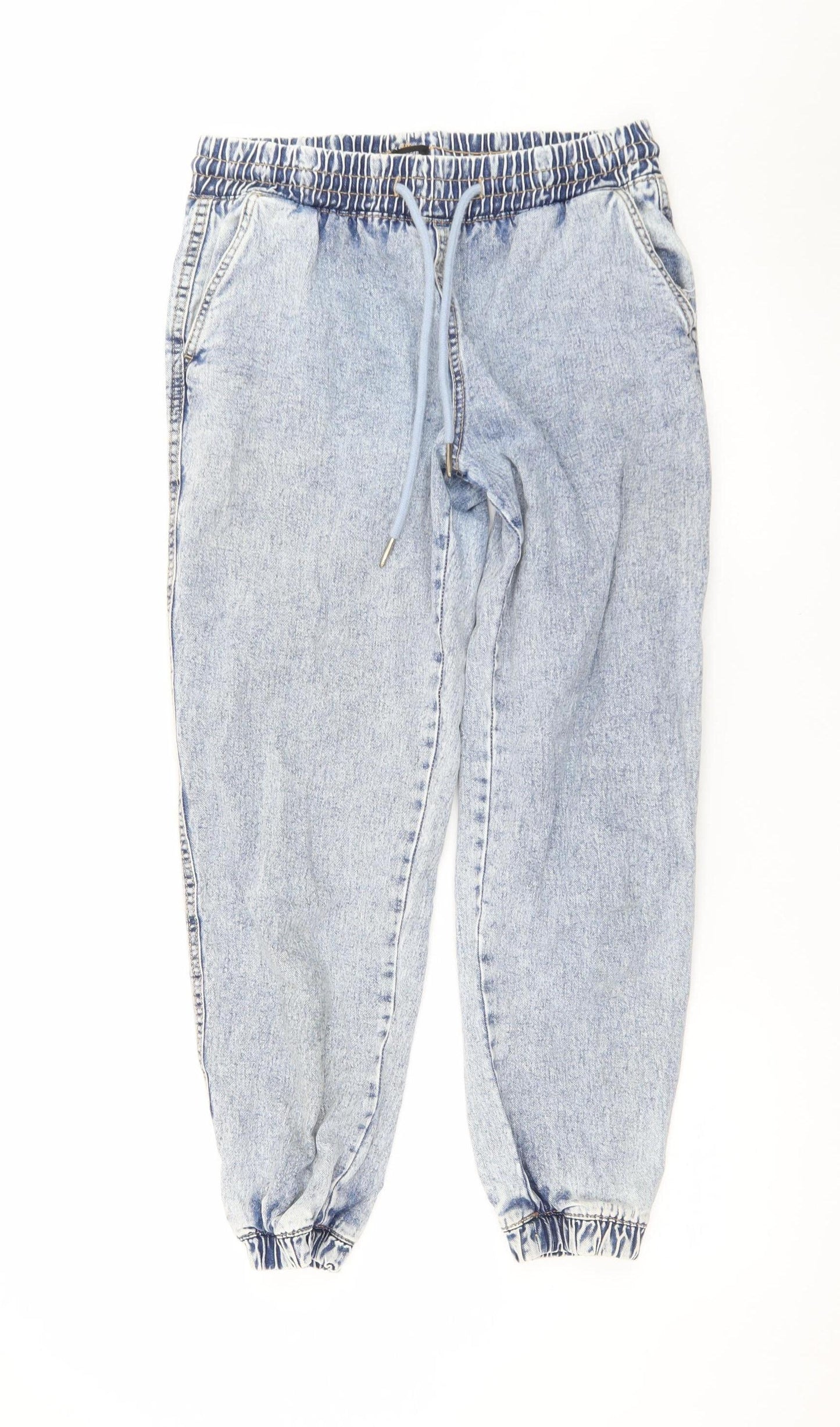 Tu Women's Blue Tapered Relaxed Fit Light Wash Jeans Size 10