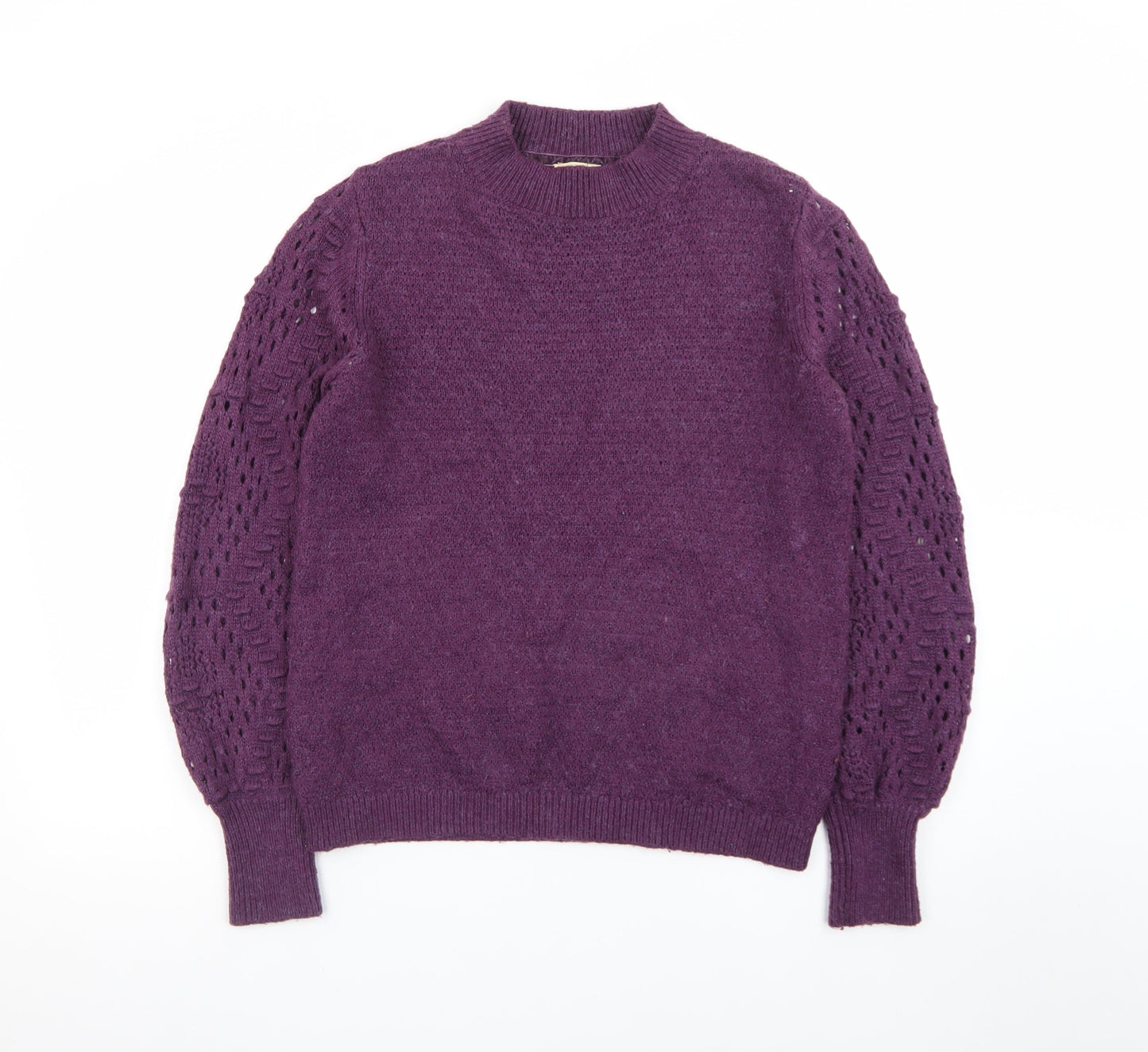 Fat Face Women's Purple Knit Crew Neck Pullover Jumper Size 10