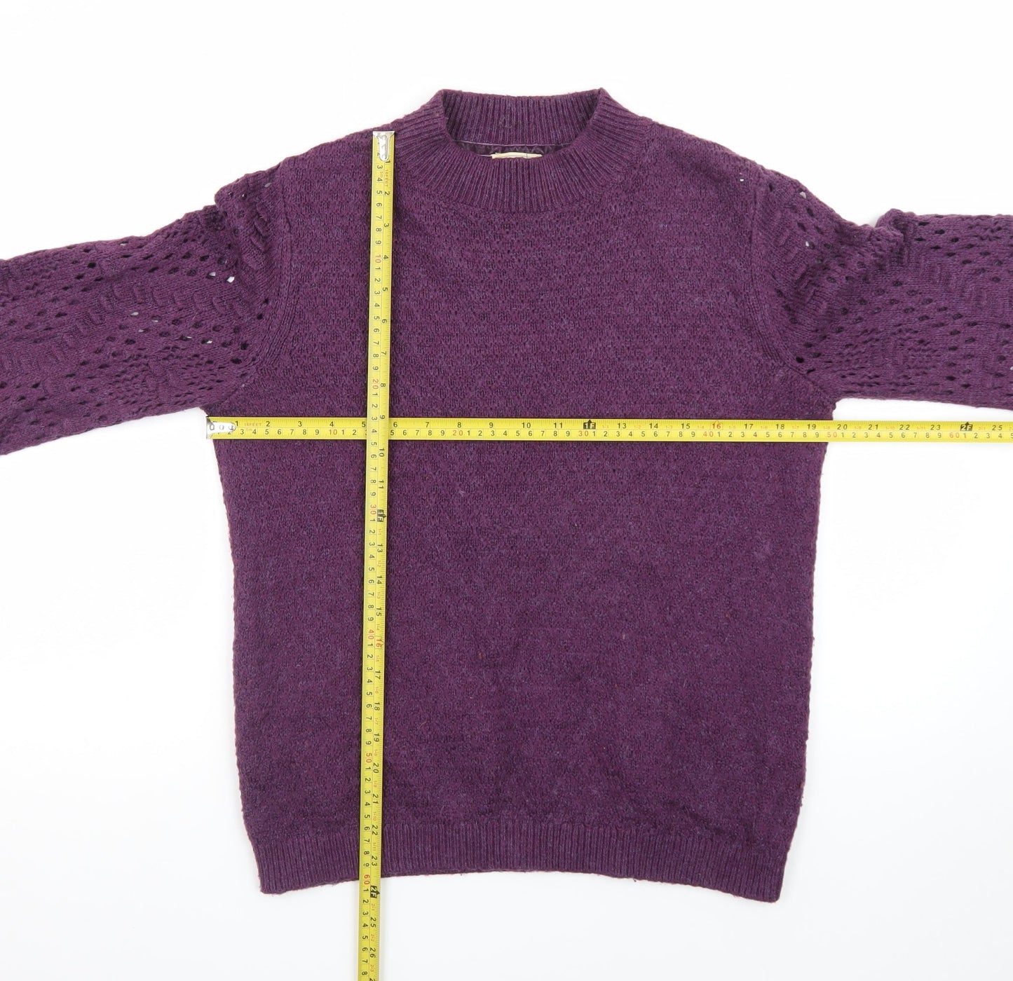 Fat Face Women's Purple Knit Crew Neck Pullover Jumper Size 10