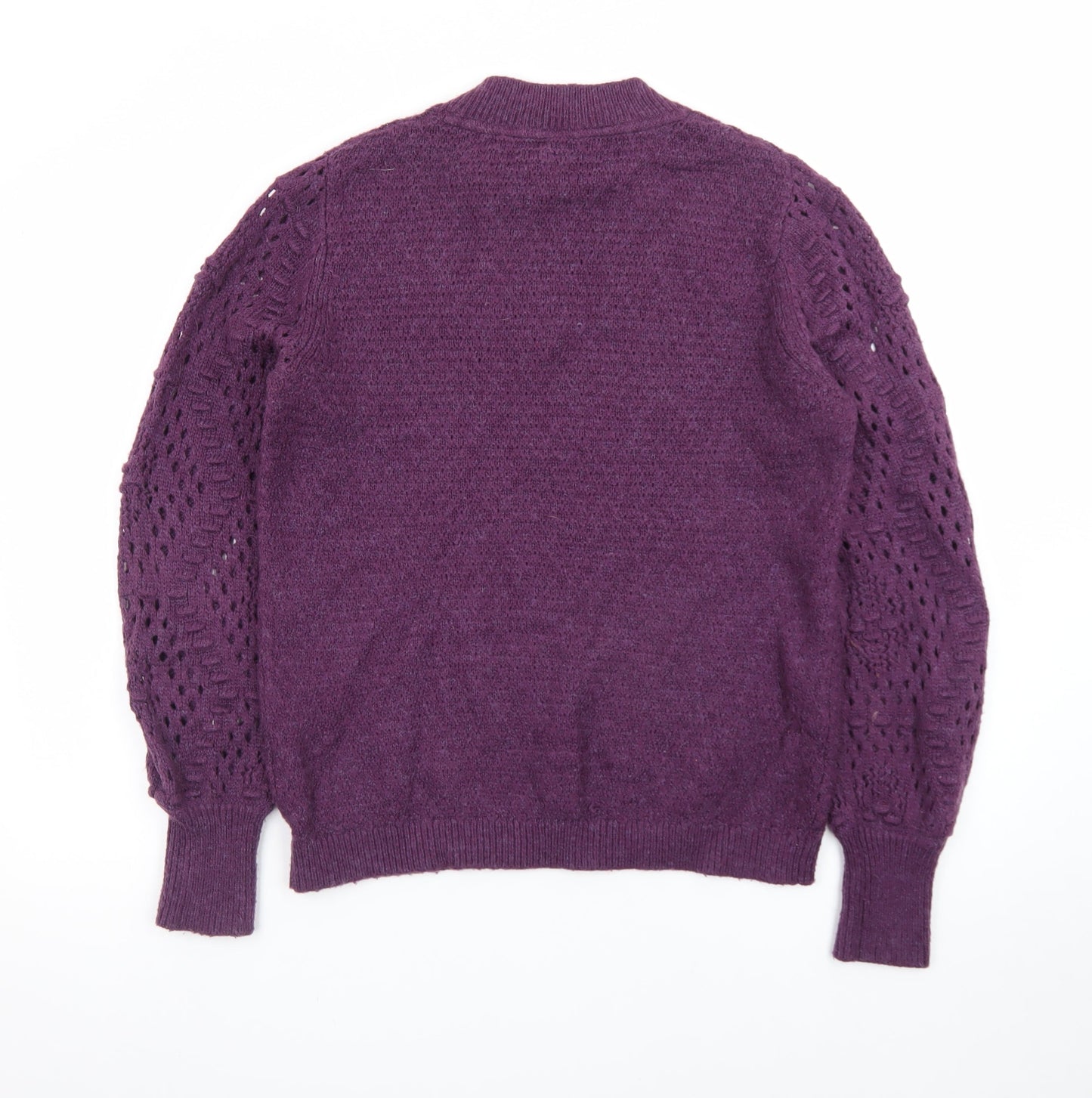 Fat Face Women's Purple Knit Crew Neck Pullover Jumper Size 10