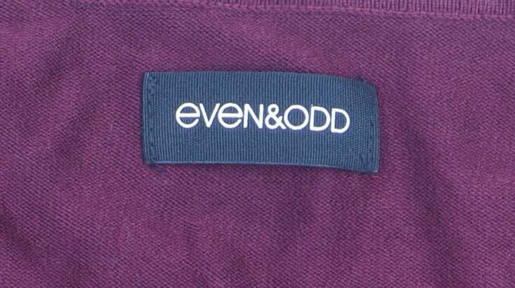 Even&Odd Women's Red 3/4 Sleeve Scoop Neck Pullover Jumper Size 22