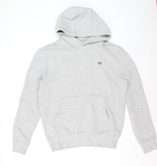 Crew Clothing Company Men Grey Pullover Hoodie M Regular Fit