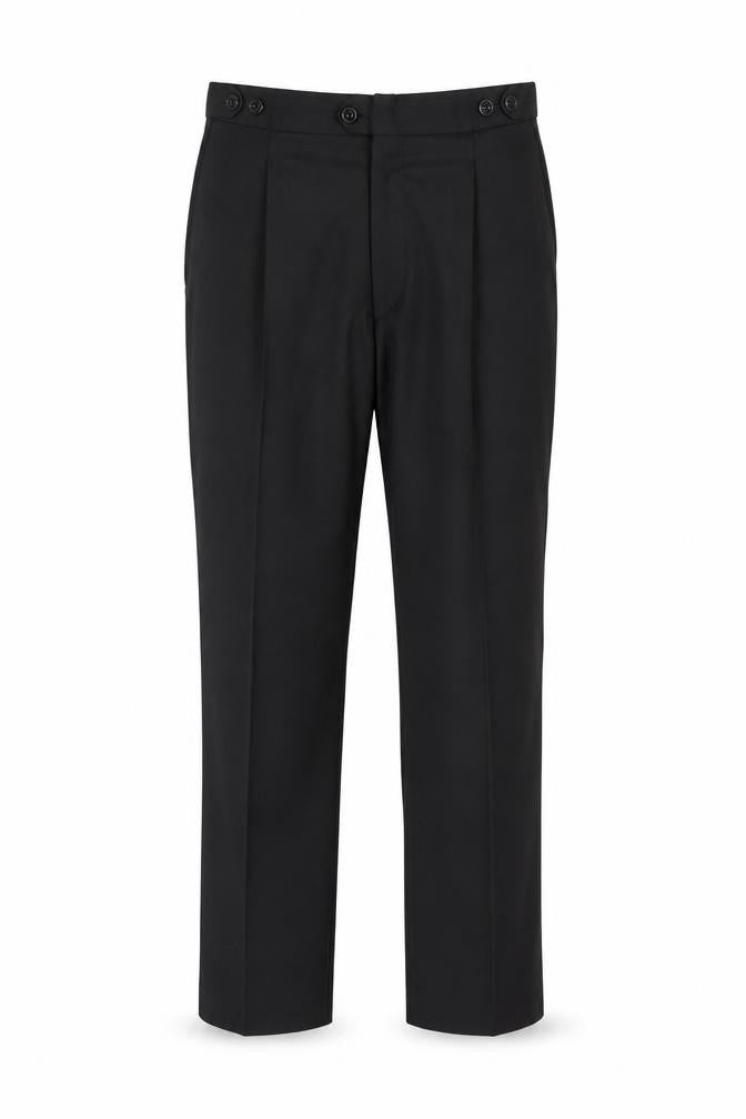 Authentic Men's Black 38in Formal Wool-Blend Dress Pants