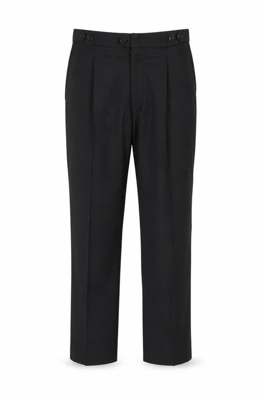 Authentic Men's Black 38in Formal Wool-Blend Dress Pants