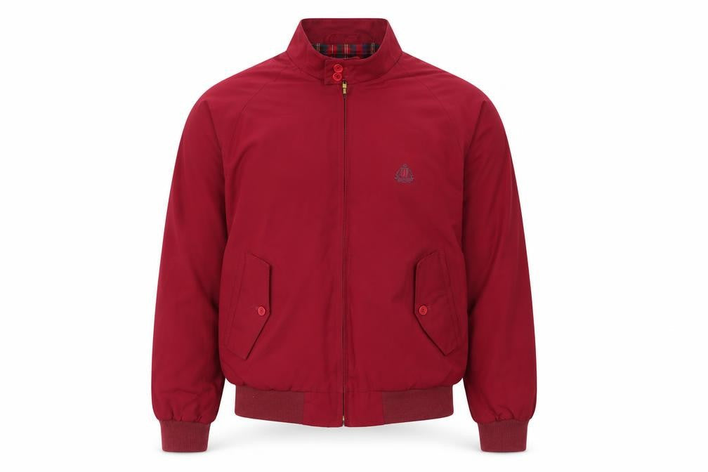 Izod Men's Red Bomber Jacket Size S Cotton Blend Full Zip
