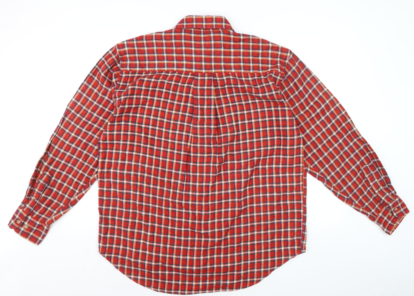 Susquehanna Trail Outfitters Men's Red Check Flannel Button-Up Shirt L