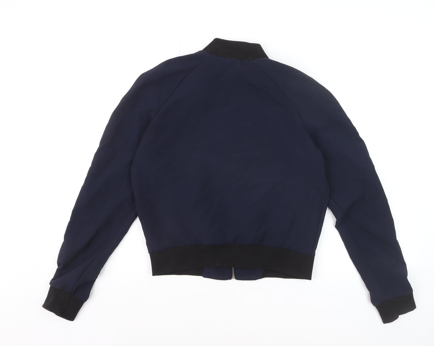 Guess Men's Blue Bomber Jacket Small Retro Zip Style