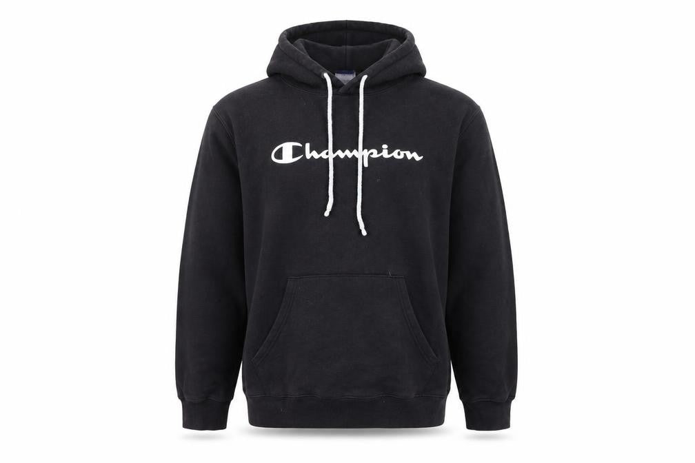 Champion Men's Black Pullover Hoodie L Fleece Sportswear