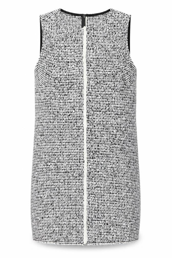 Marks & Spencer Women Black Knee Length Tweed Shift Dress Size 14