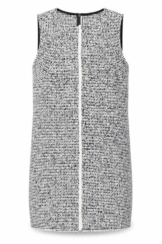 Marks & Spencer Women Black Knee Length Tweed Shift Dress Size 14