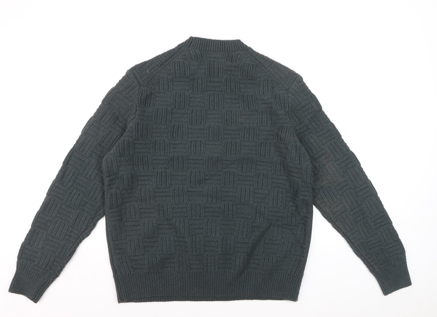 Marks and Spencer Men’s Grey Lambswool Blend Crew Neck Jumper L