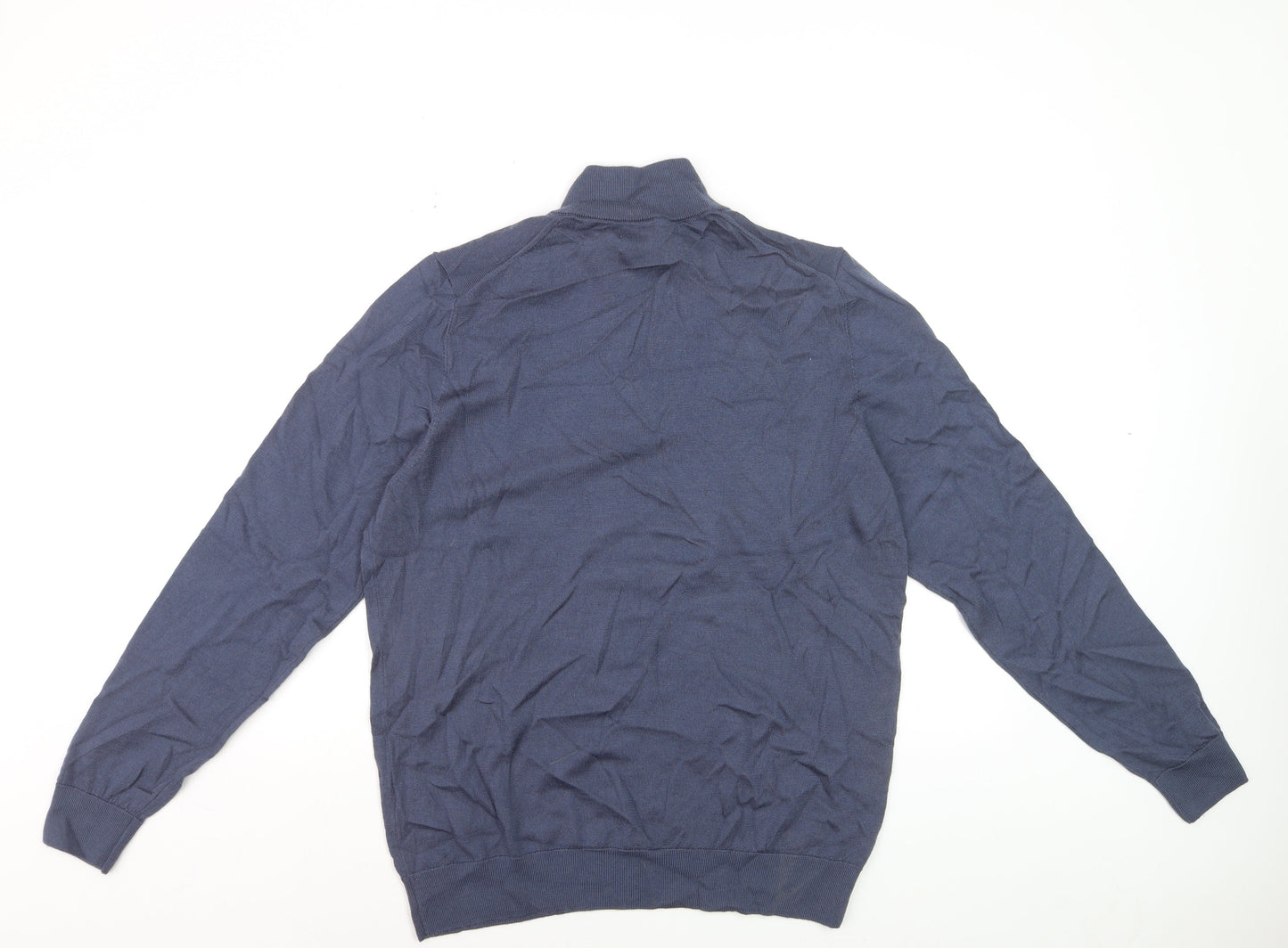 Marks and Spencer Autograph Men’s Blue Merino Wool 1/2 Zip Jumper L