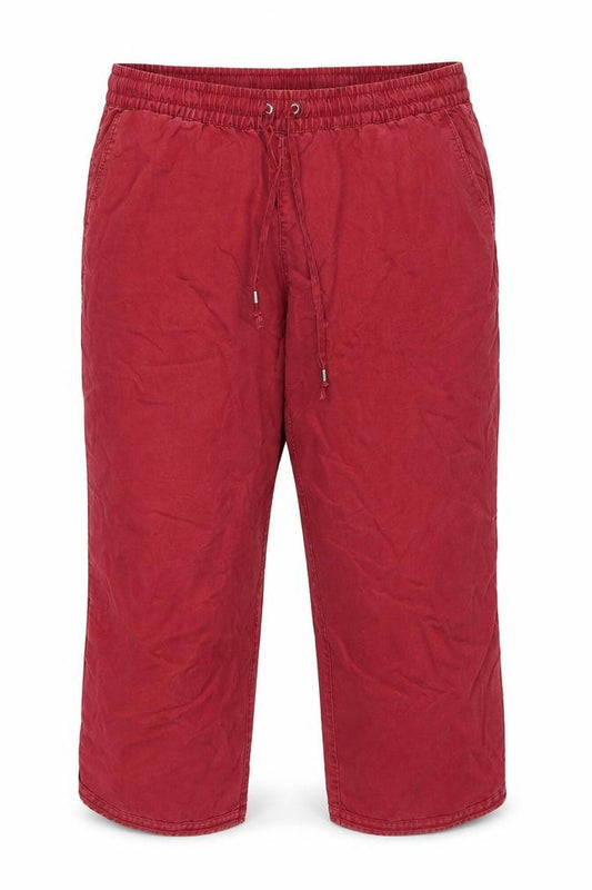 Lands' End Womens Red Lyocell Capri Trousers Size 16