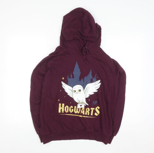 Harry Potter Boys Burgundy Pullover Hoodie 8-10 Years Hogwarts Logo
