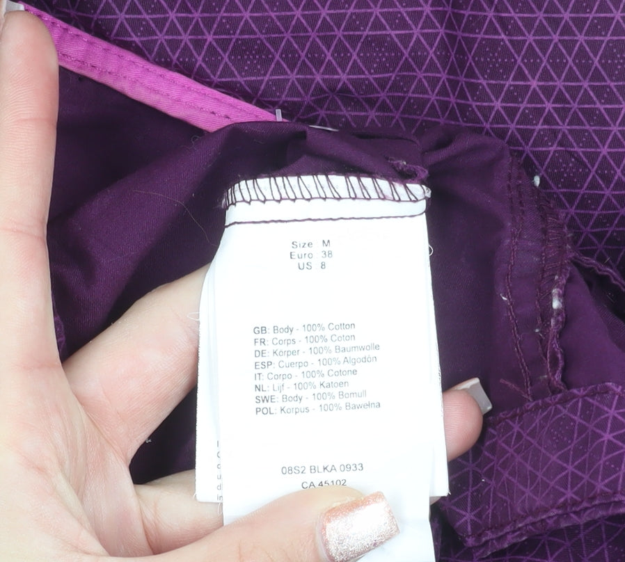 Bench Women's Purple Cotton Zip-Up Jacket Size 12