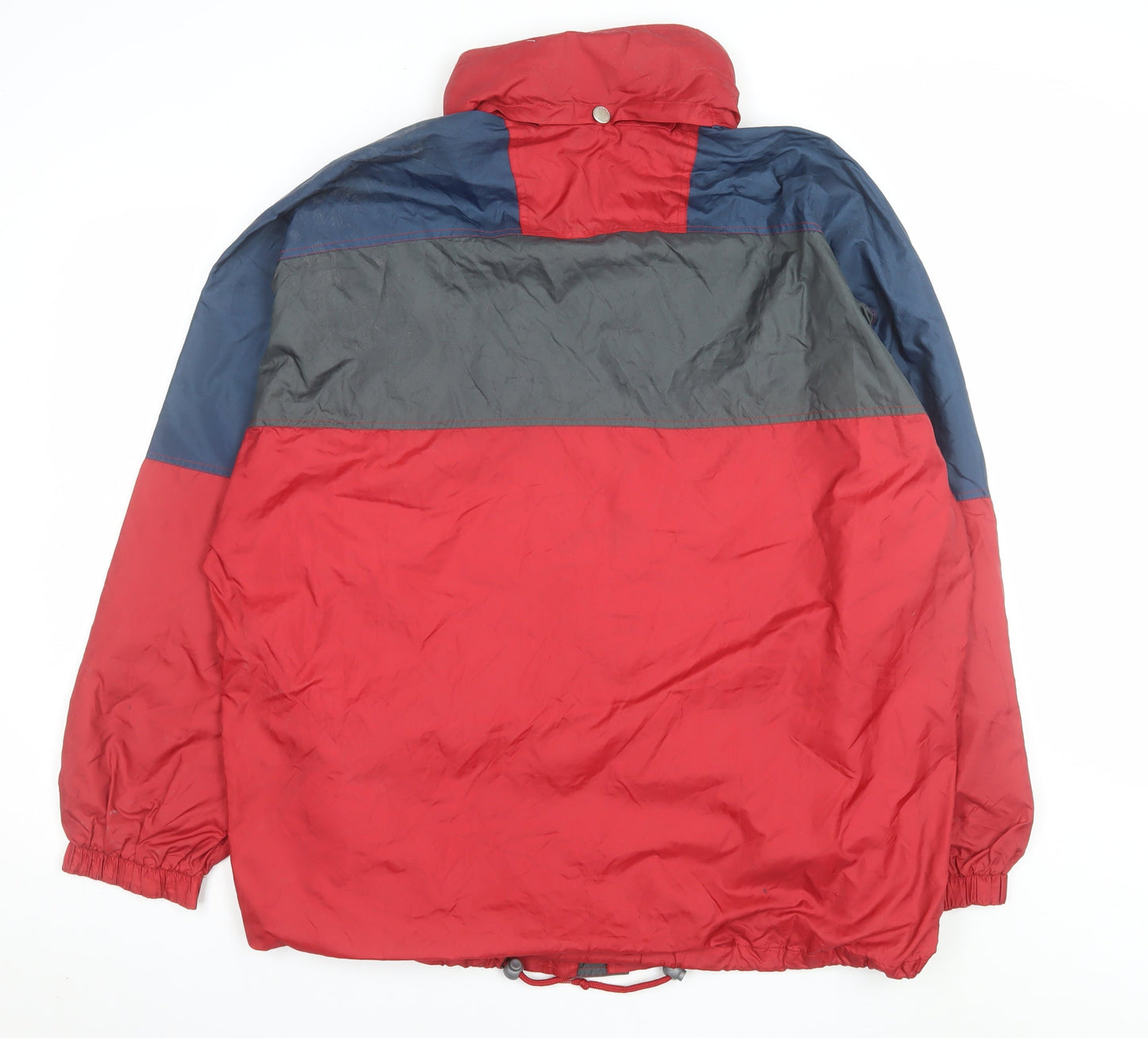 Brugi Men's Red & Grey Colour Block Puffer Jacket L Regular Fit
