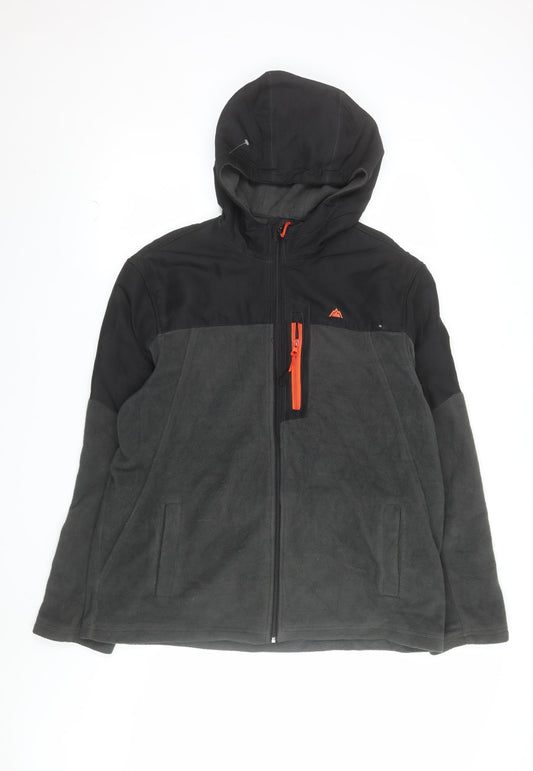 Snozu Men’s Grey XL Full Zip Hooded Fleece Jacket