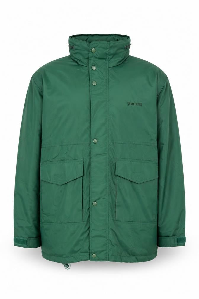 Spalding Men's Green Polyamide Parka Jacket Size M Outdoor Coat