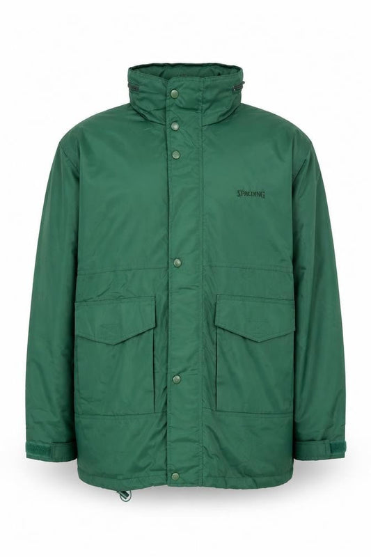 Spalding Men's Green Polyamide Parka Jacket Size M Outdoor Coat