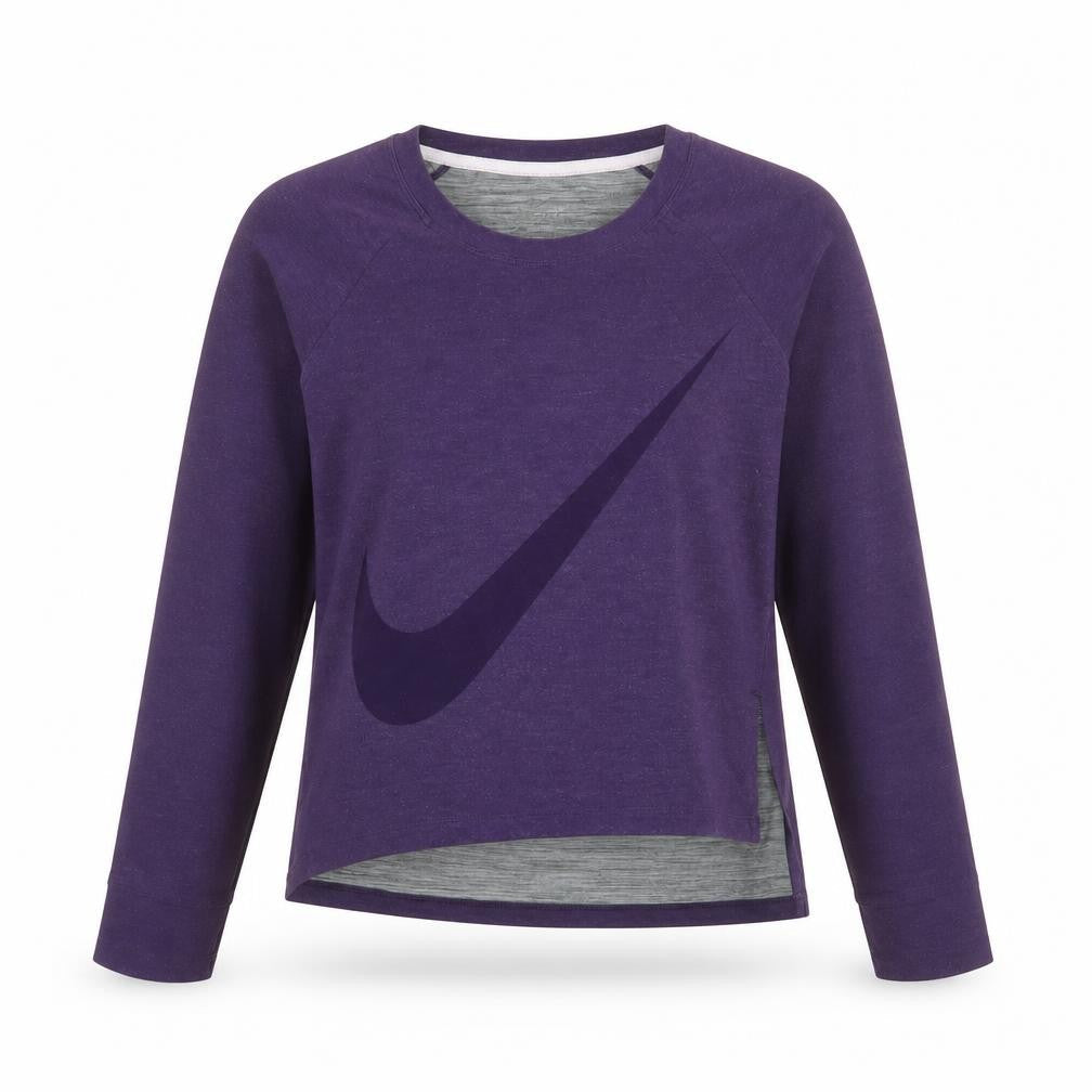 Nike Women's Purple Dri-FIT Long Sleeve Sports Top M