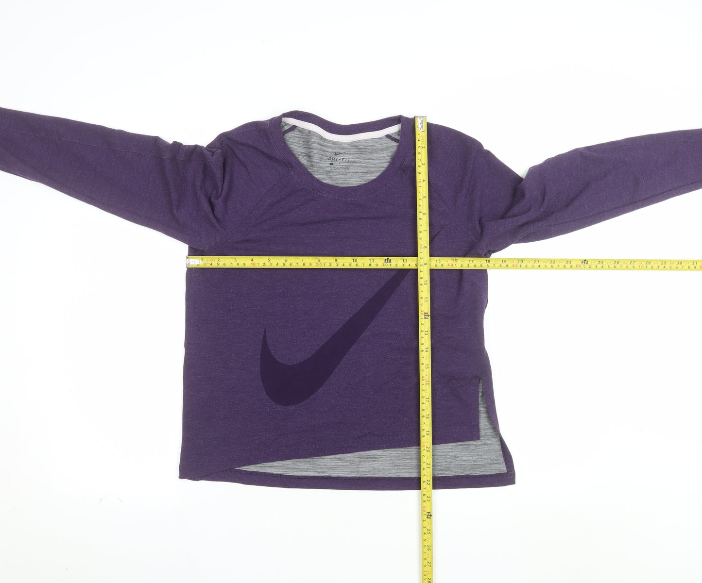 Nike Women's Purple Dri-FIT Long Sleeve Sports Top M