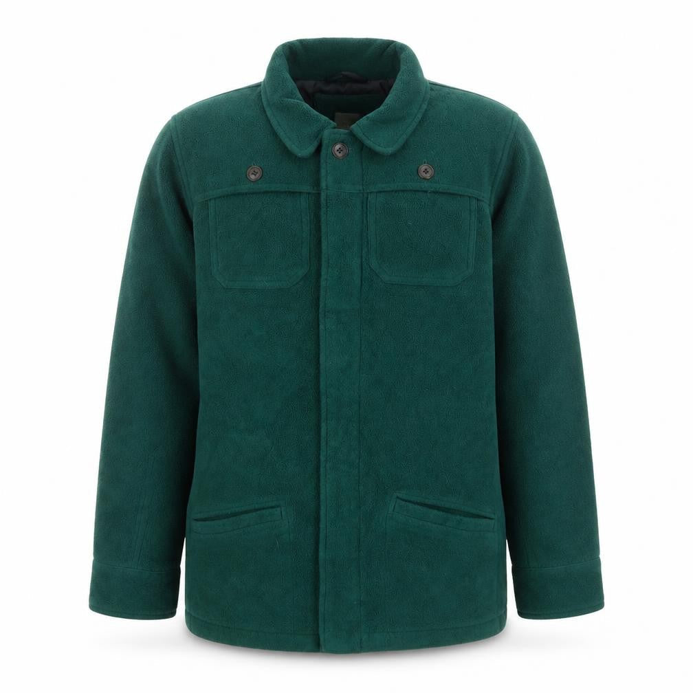 Lands' End Teens Green Fleece Lined Mid-Length Casual Jacket Size S