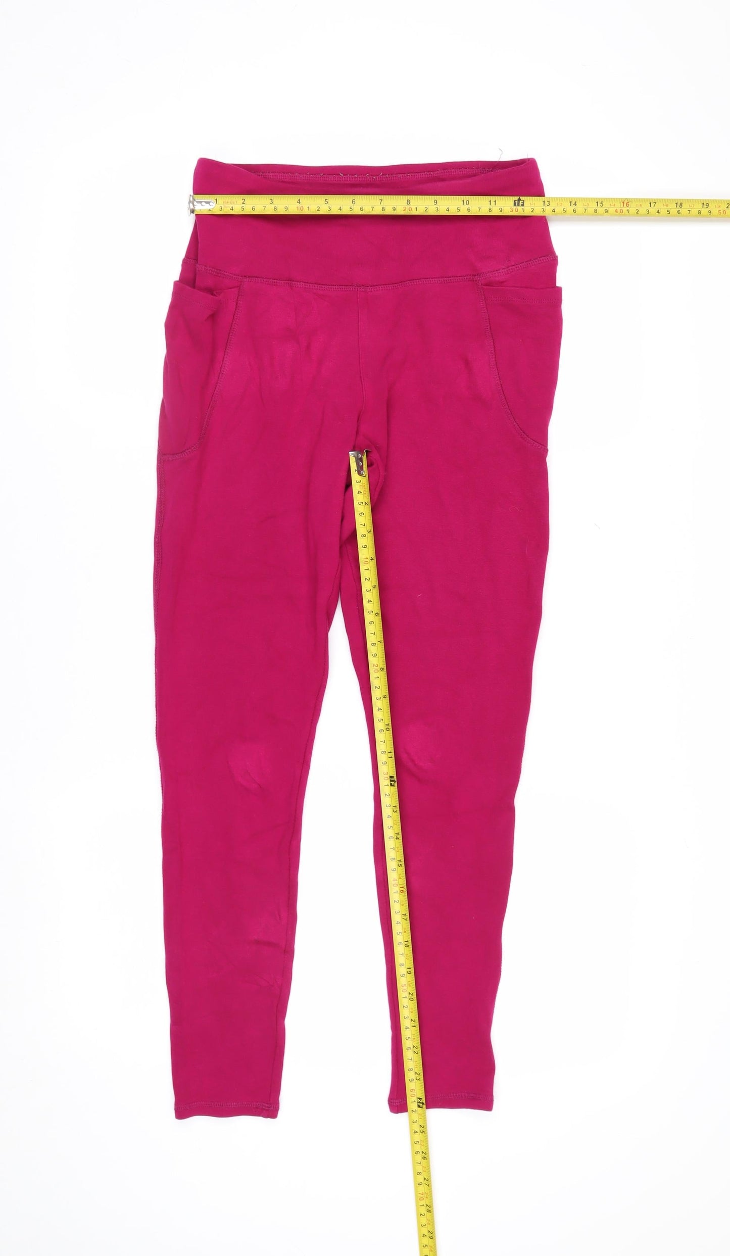 Sney Women’s Pink High Rise Ankle Leggings Size C Viscose Blend