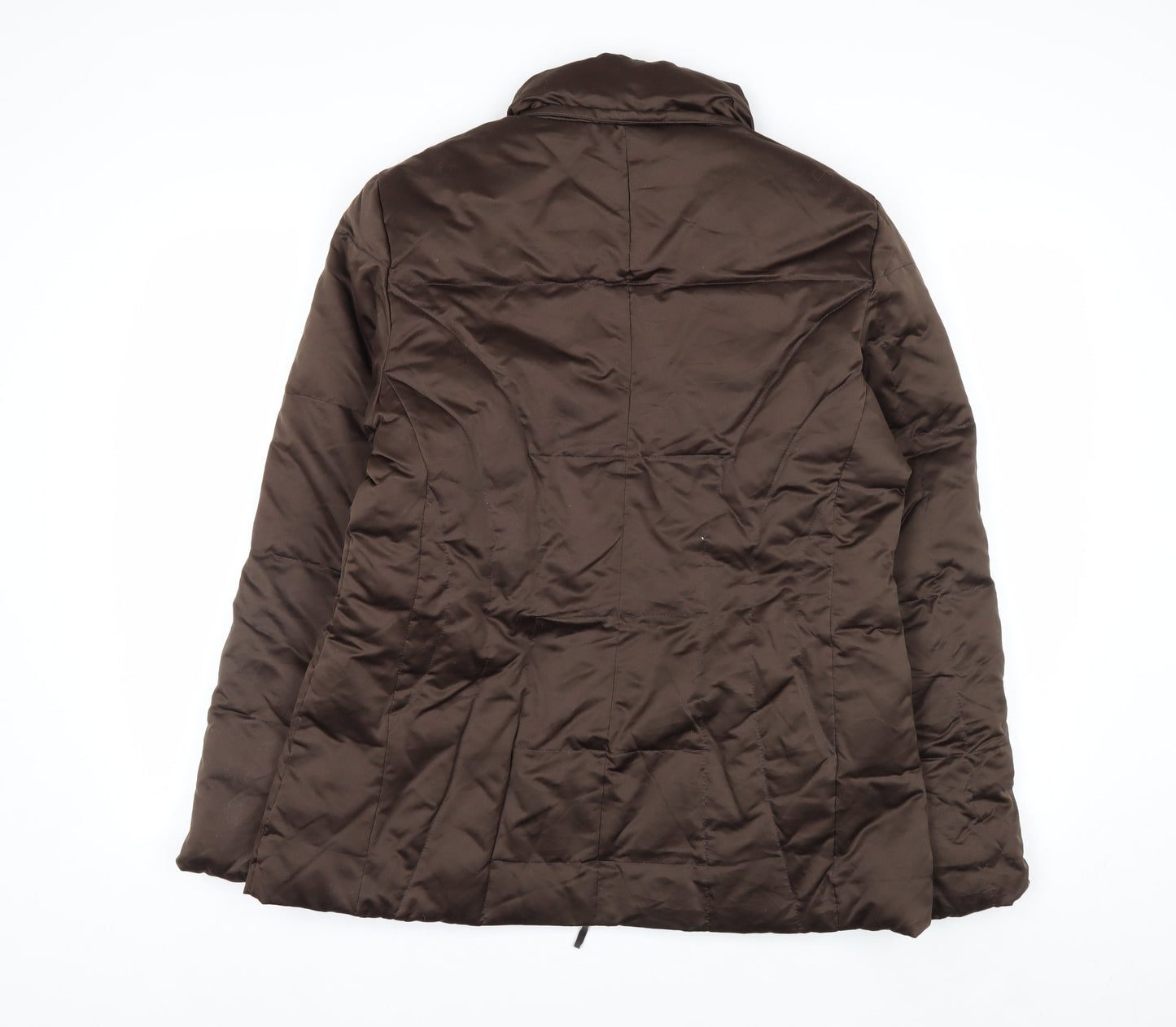 a.n.a Womens Brown Puffer Jacket Size M Quilted Down Winter Coat