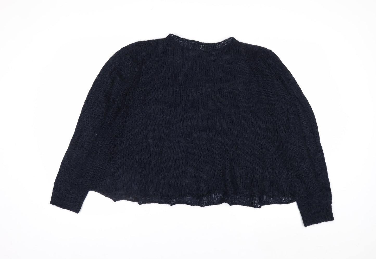 Marks and Spencer Per Una Women's Blue Long Sleeve Mohair Blend Jumper Size M