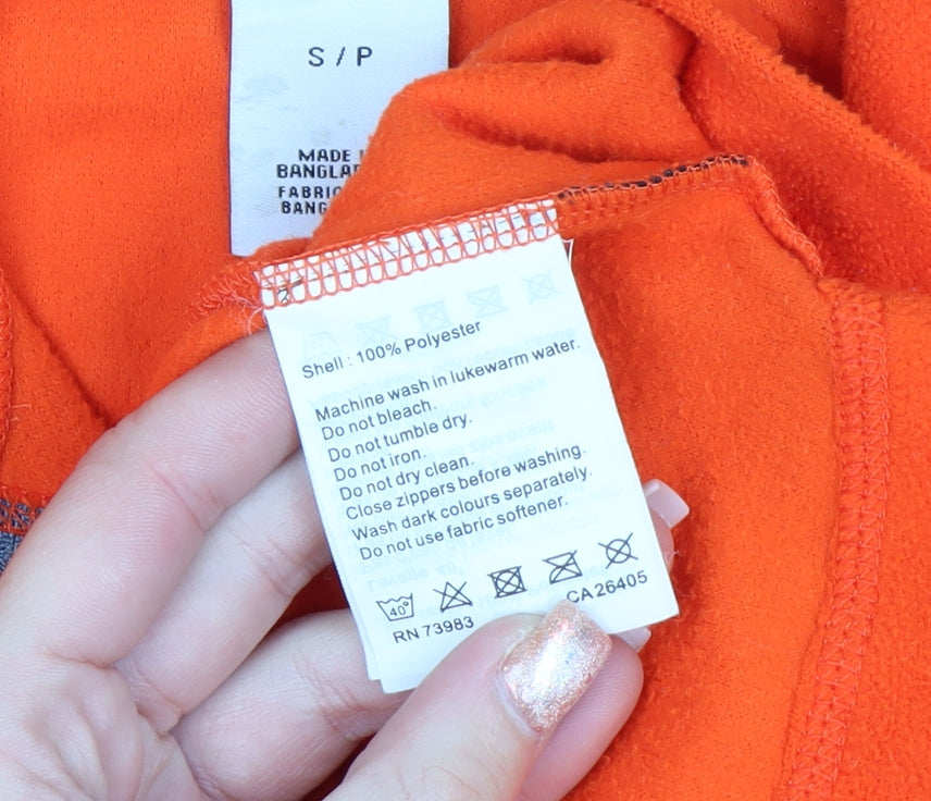 Helly Hansen Men's Orange Fleece 1/2 Zip Pullover Sweatshirt S