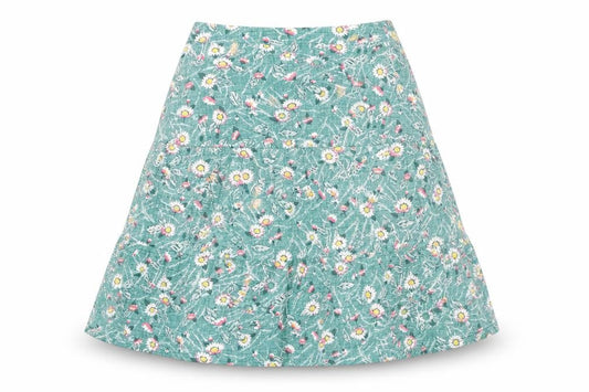 Cath Kidston Women's Green Floral A-Line Midi Skirt Size 6