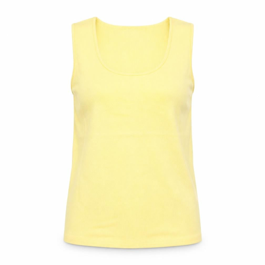 White Stag Women's Yellow Sleeveless Knit Jumper Size S