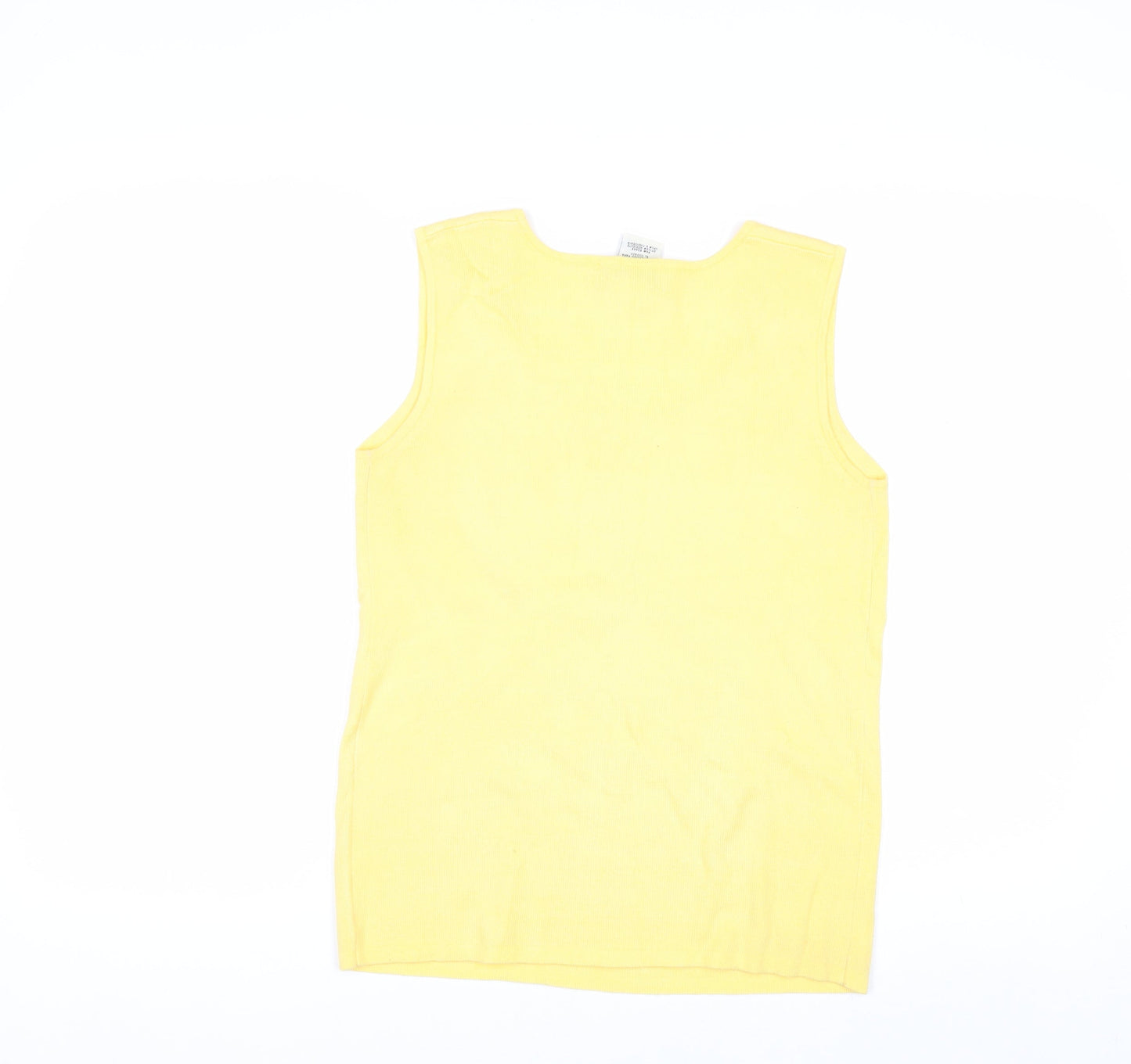 White Stag Women's Yellow Sleeveless Knit Jumper Size S