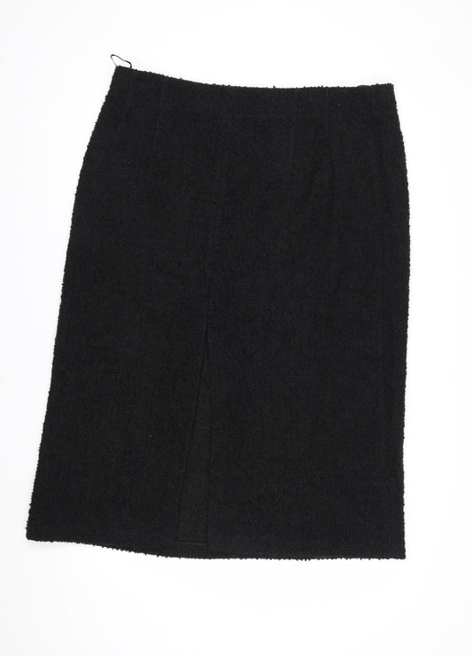 Marks and Spencer Womens Black Knee Length Pencil Skirt Size 20