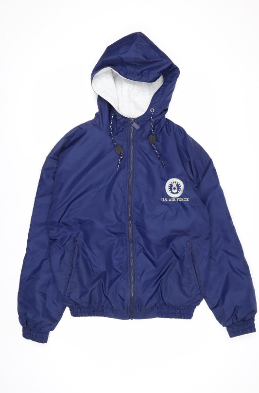 Gear For Sports Men Blue Hooded Windbreaker Jacket S