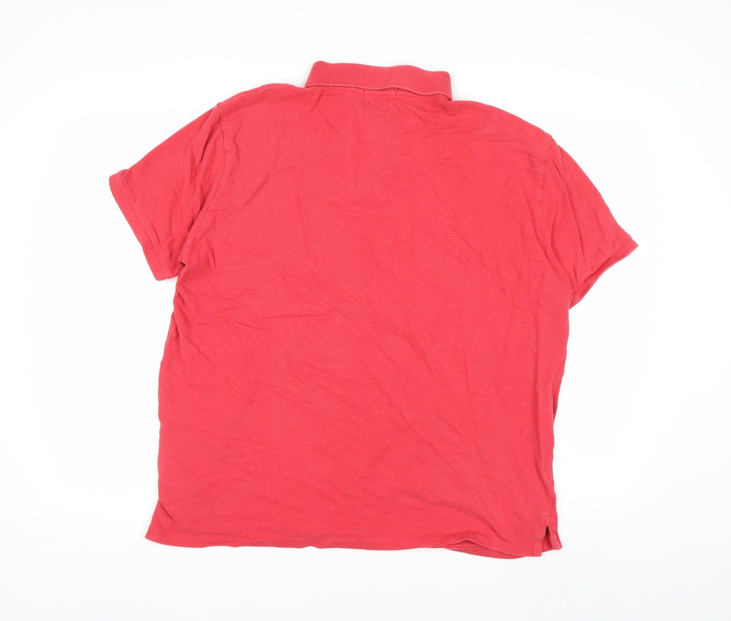 Ralph Lauren Men's Red Custom Slim Fit Polo Shirt XL 100% Cotton