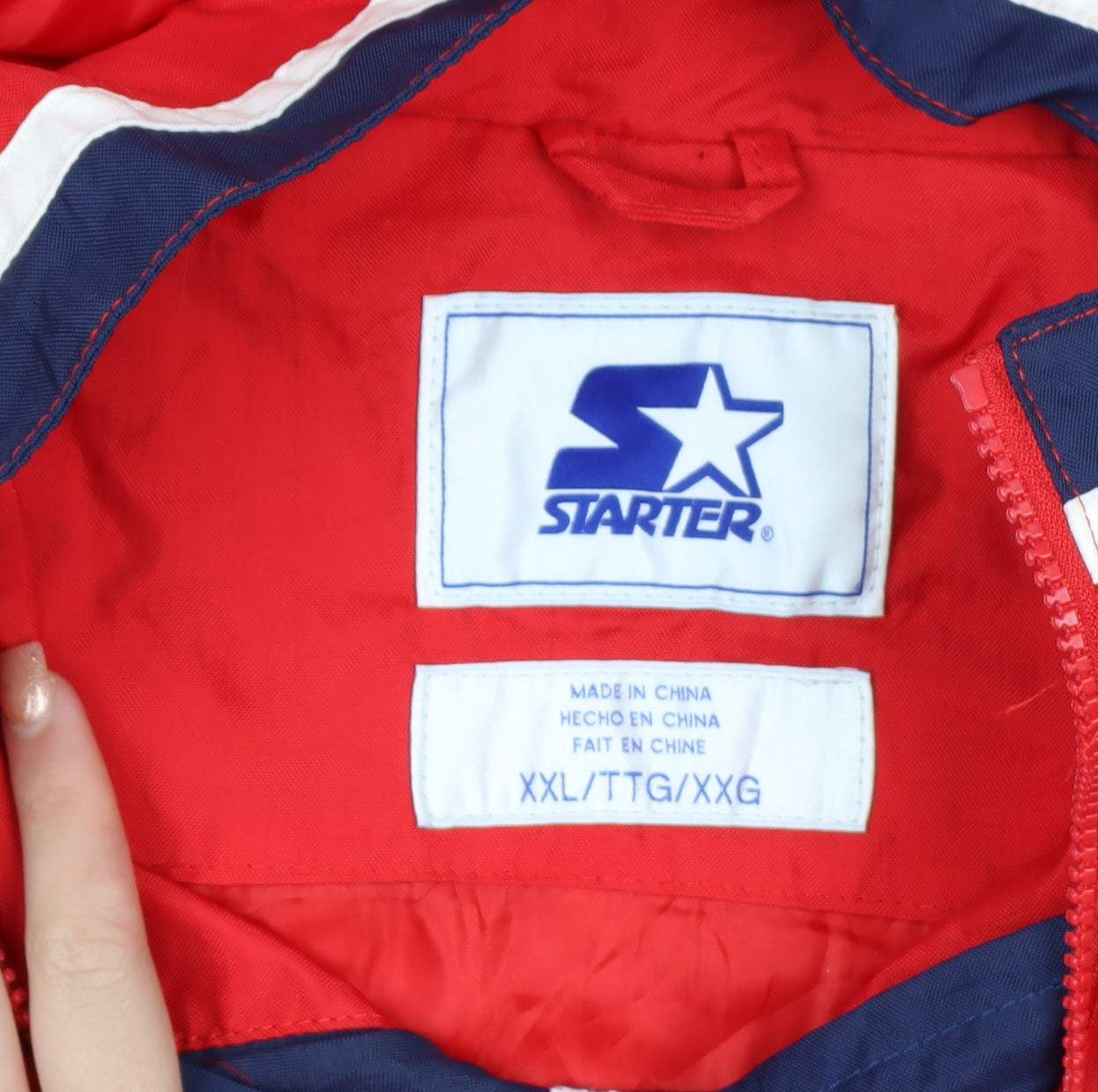 Starter Mens Red 2XL Windbreaker Hooded Washington Capitals Jacket