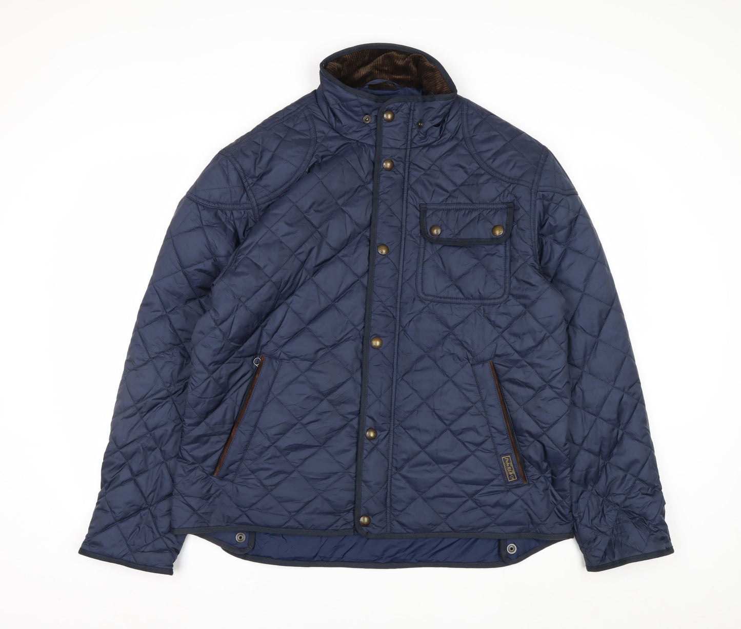 Ralph Lauren Men's Blue Quilted Jacket XL Polyester Mid-Length