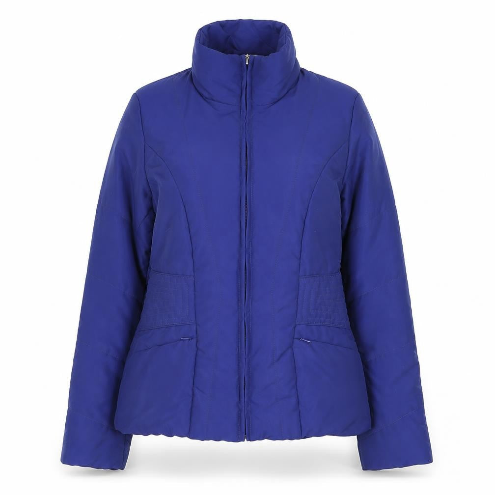 M&Co Womens Blue Size 10 Puffer Jacket Quilted Polyester Winter Coat