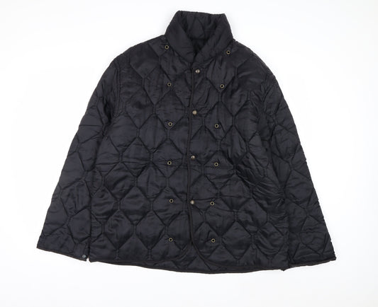 Aquarium Clothing Men's Black Quilted Mid-Length Jacket Size 52 Regular