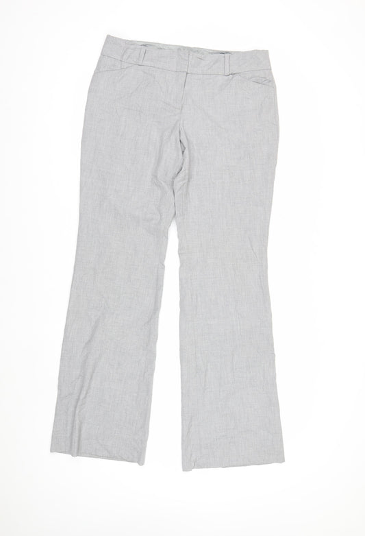 The Limited Women's Grey Drew Fit Trousers Size 6 Polyester Blend