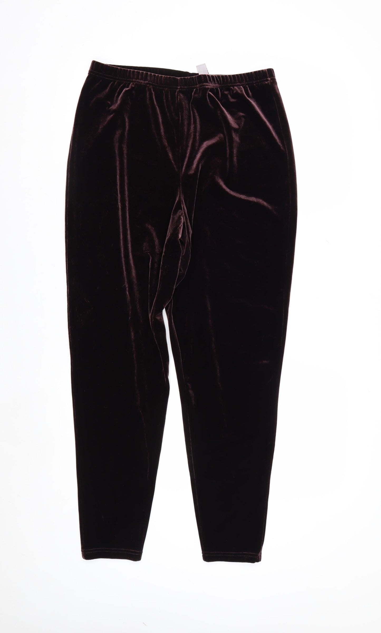 LT Sport Women's Brown Velvet Stretch Leggings Size M
