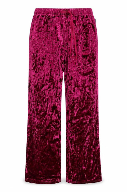 Tahari Womens Pink Crushed Velvet Straight Trousers Size M