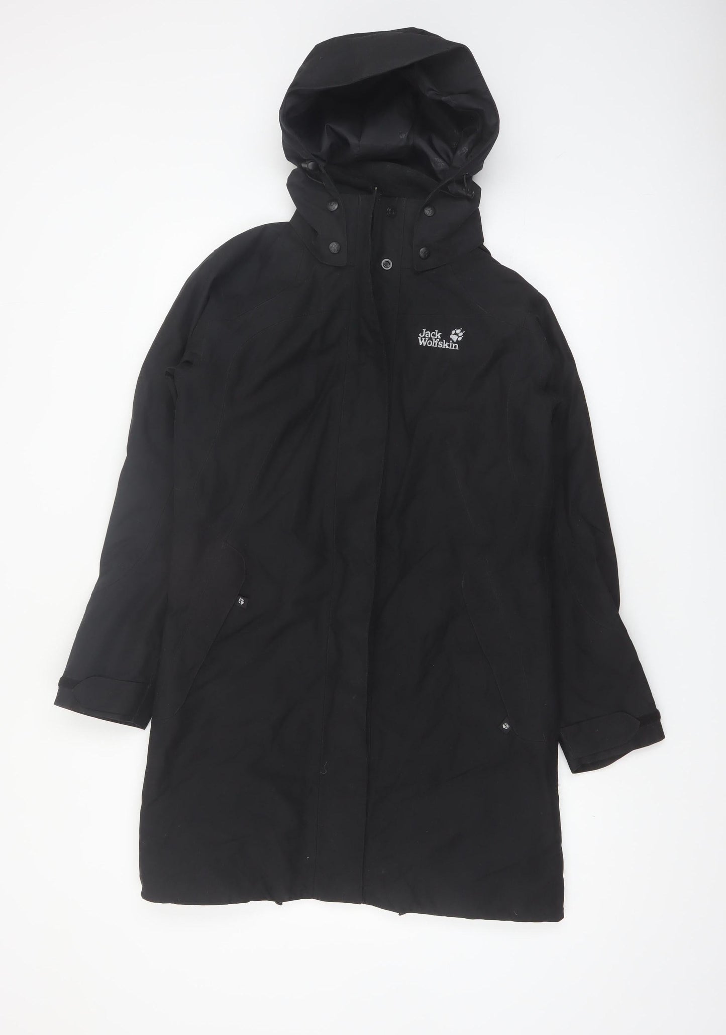 Jack Wolfskin Women's Black Waterproof Parka Coat Size 10