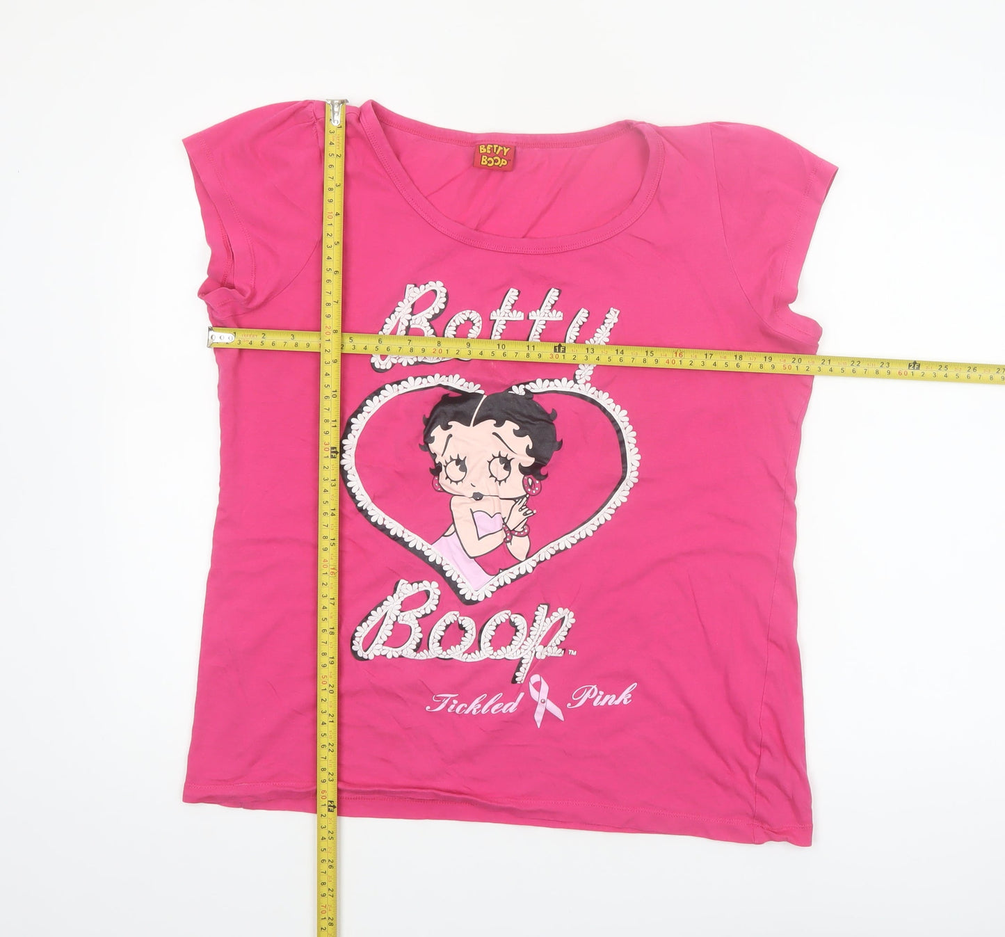 George Women's Pink Betty Boop T-Shirt Size 16 Short Sleeve Cotton