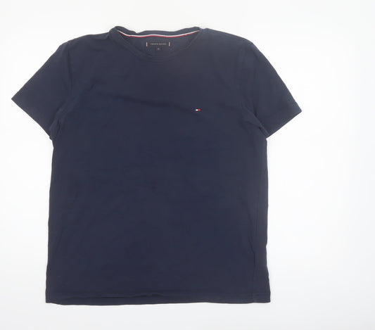 Tommy Hilfiger Men's Blue XL Crew Neck Cotton T-Shirt